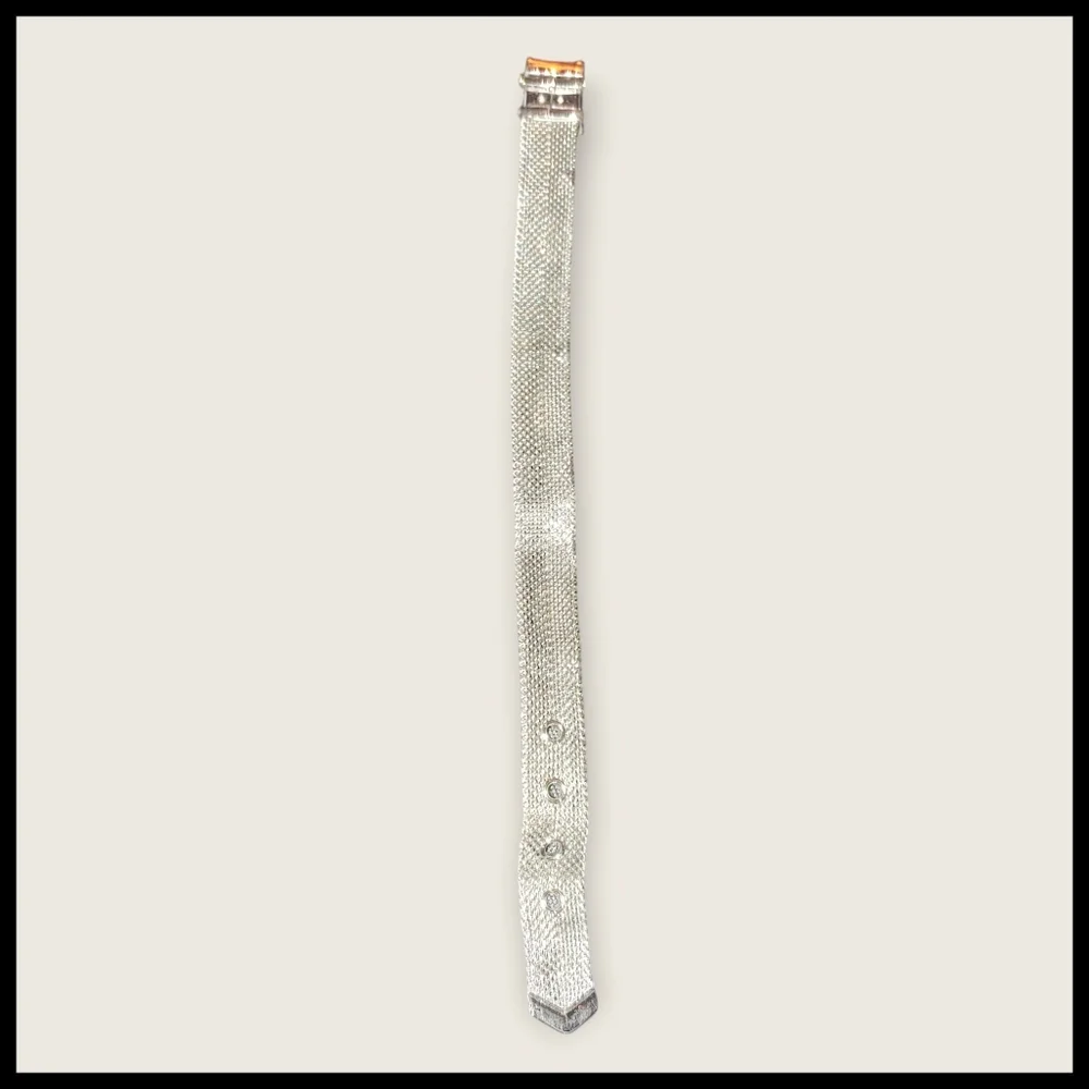 Vintage Silver Tone Mesh Bracelet